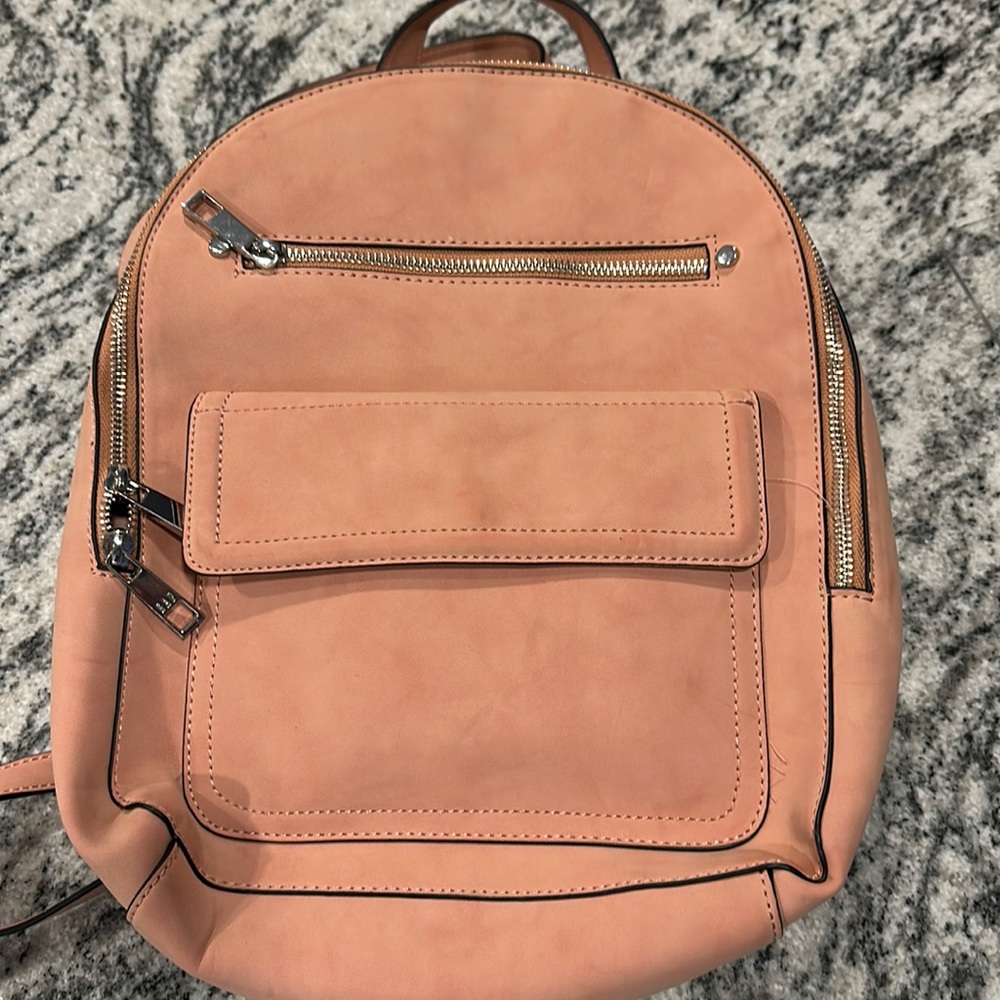 Peach suede, backpack